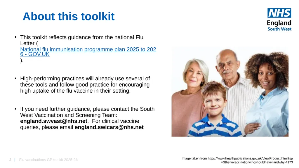 Flu vaccinations 2025/26 Toolkit for GP Practices: - slide 2 of 16