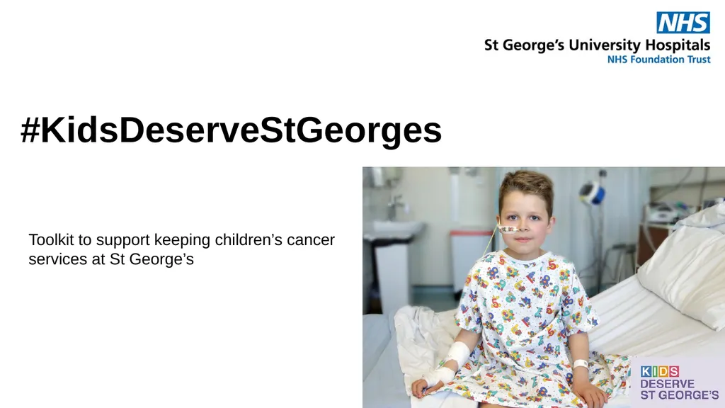 #KidsDeserveStGeorges Toolkit to support keeping - slide 1 of 12