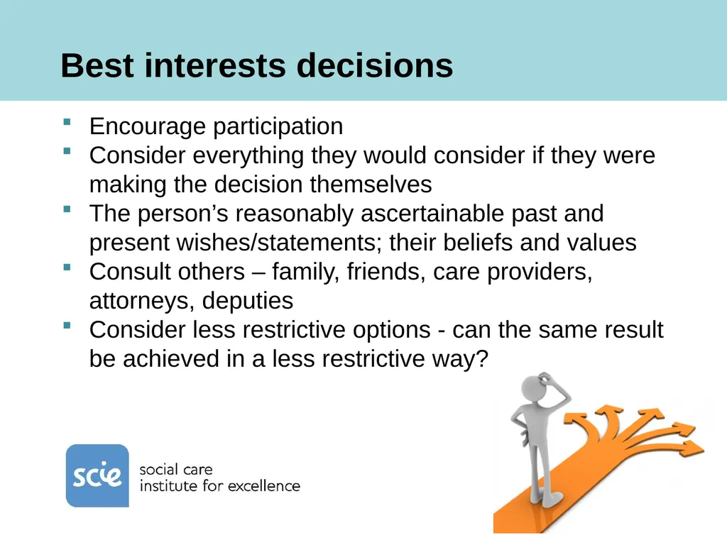 Care England workshop The relevance of the MCA to - slide 11 of 13
