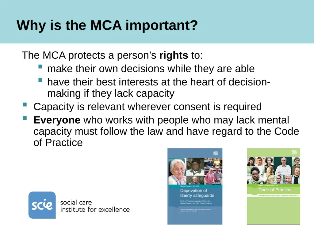 Care England workshop The relevance of the MCA to - slide 6 of 13