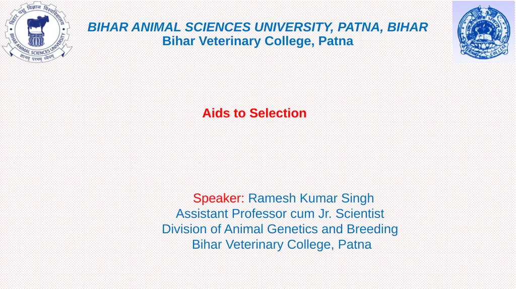 BIHAR ANIMAL SCIENCES UNIVERSITY, PATNA, BIHAR