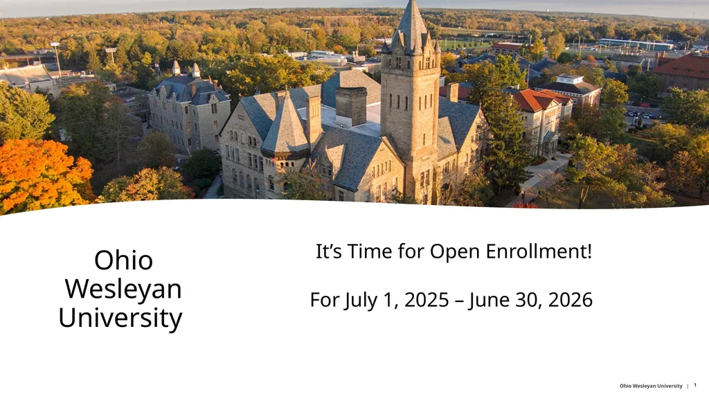 Ohio Wesleyan University It’s Time for Open - slide 1 of 29