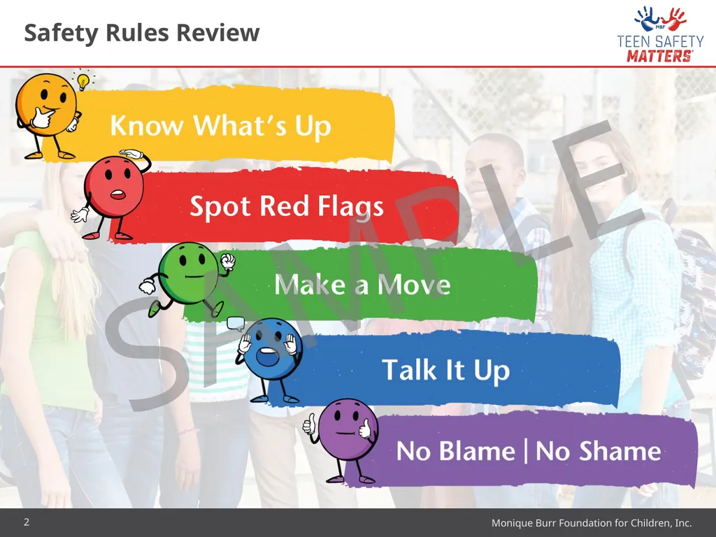 Lesson 2 9th – 12th Grades Safety Rules Review - slide 2 of 15