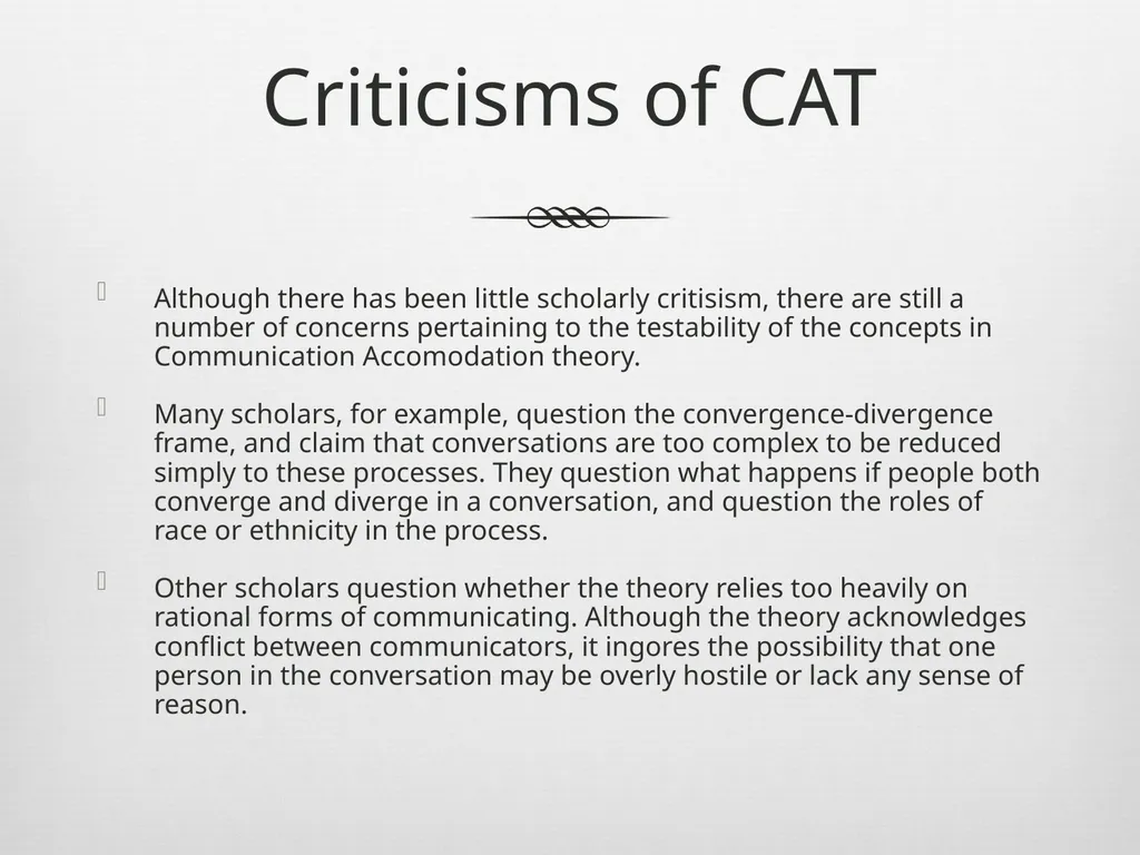 Communication Accommodation Theory Nick Hooks Erin - slide 11 of 12
