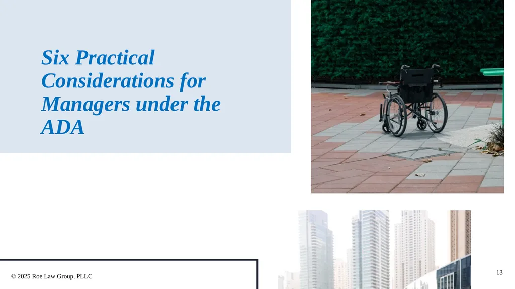 Reasonable Accommodation and the ADA: How to - slide 13 of 22