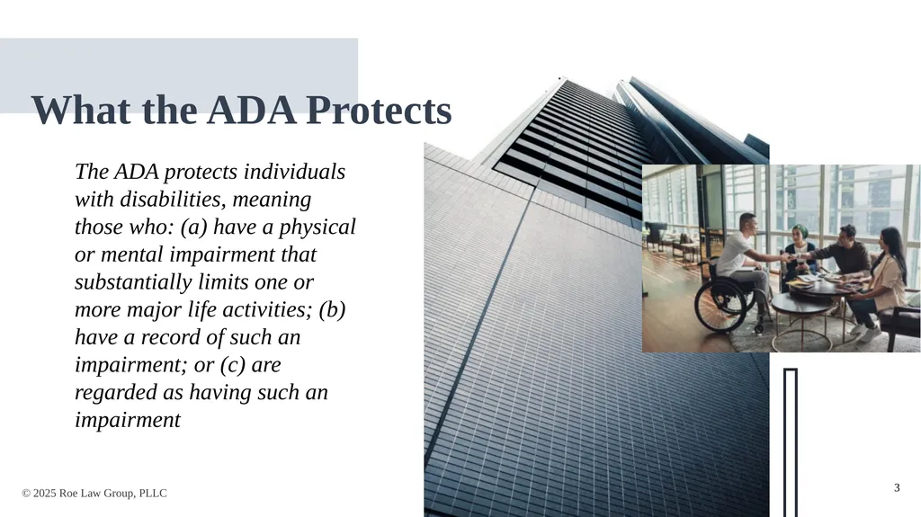 Reasonable Accommodation and the ADA: How to - slide 3 of 22