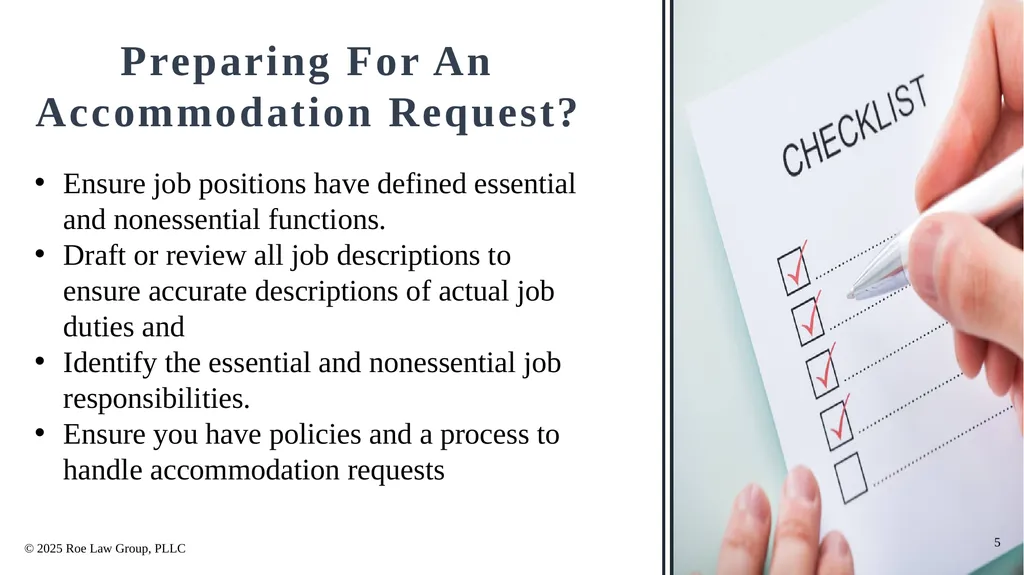 Reasonable Accommodation and the ADA: How to - slide 5 of 22