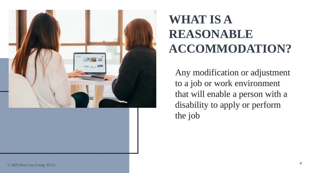 Reasonable Accommodation and the ADA: How to - slide 4 of 22