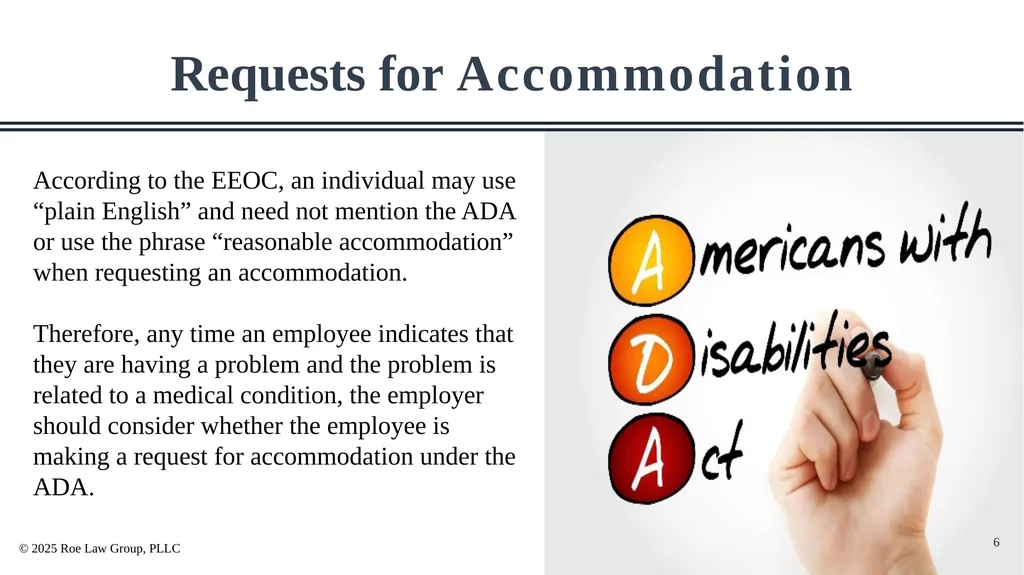 Reasonable Accommodation and the ADA: How to - slide 6 of 22