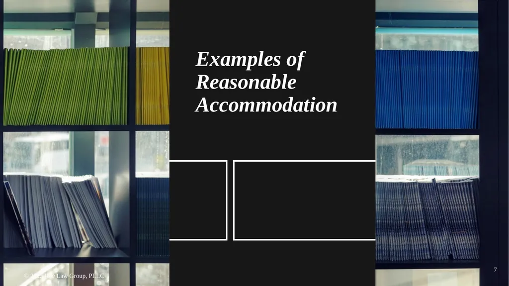 Reasonable Accommodation and the ADA: How to - slide 7 of 22