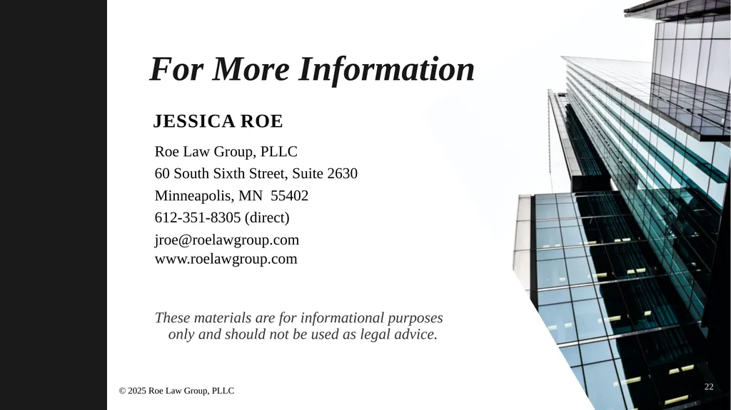 Reasonable Accommodation and the ADA: How to - slide 22 of 22