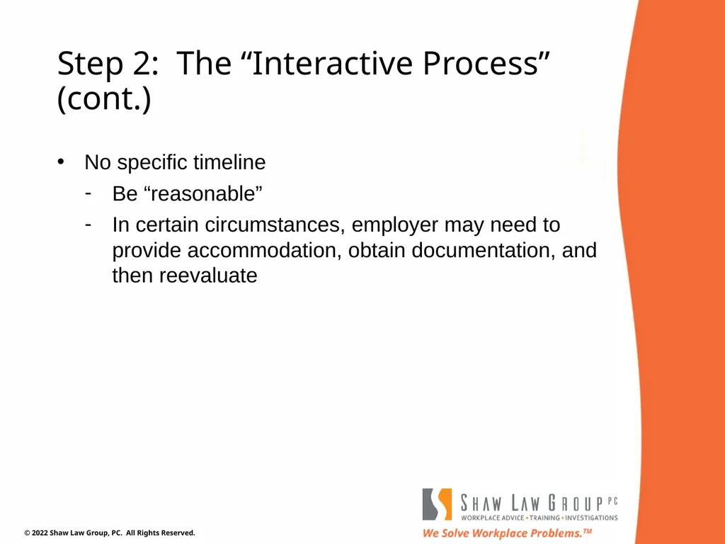 EEO 101: REASONABLE ACCOMMODATIONS Presented by: - slide 31 of 40