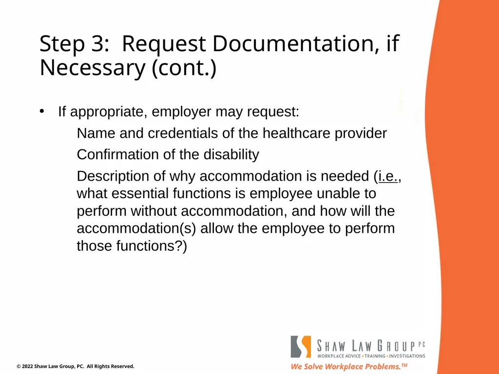 EEO 101: REASONABLE ACCOMMODATIONS Presented by: - slide 33 of 40