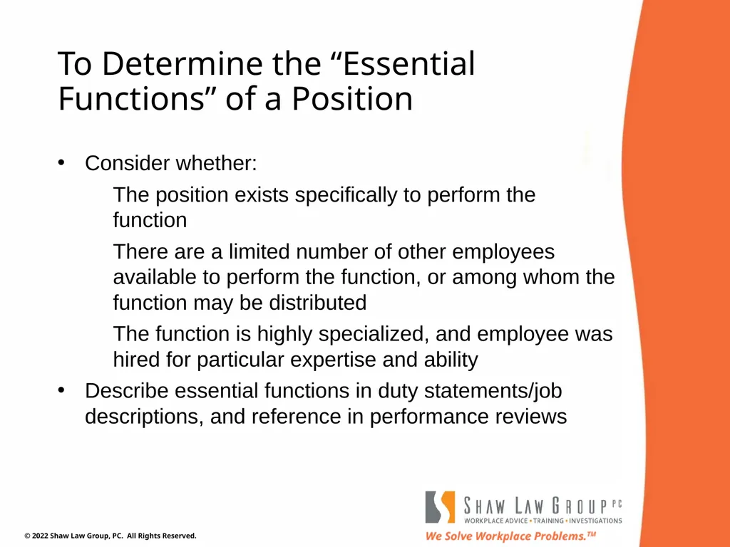 EEO 101: REASONABLE ACCOMMODATIONS Presented by: - slide 8 of 40