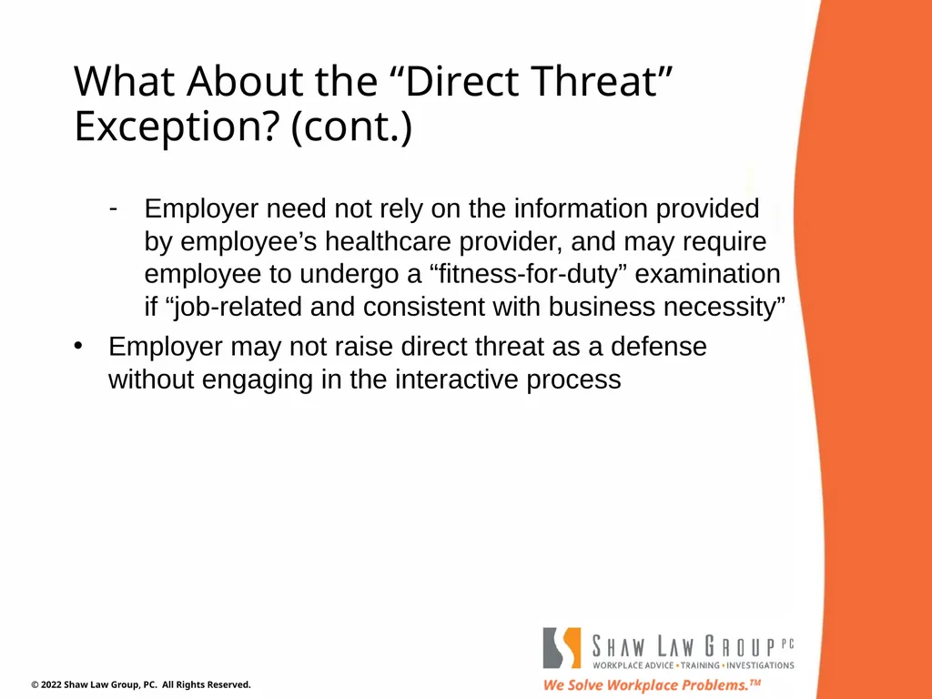 EEO 101: REASONABLE ACCOMMODATIONS Presented by: - slide 20 of 40