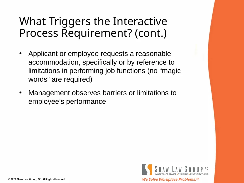 EEO 101: REASONABLE ACCOMMODATIONS Presented by: - slide 13 of 40