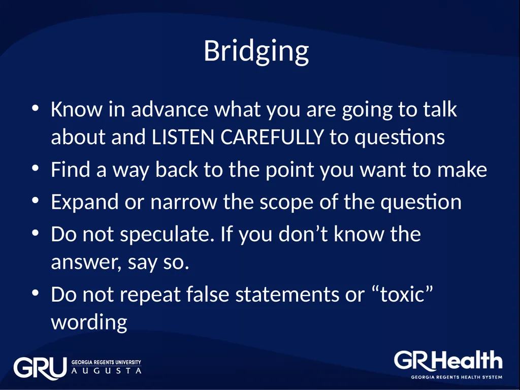 BROWN BAG WORKSHOP: MEDIA TRAINING Office of - slide 12 of 17