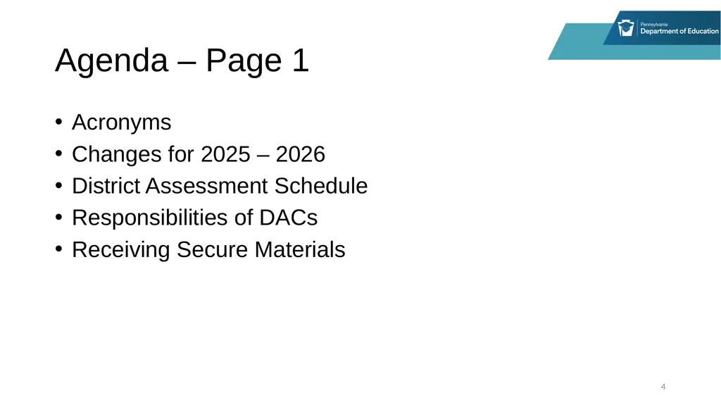 District Assessment Coordinator Training Online - slide 4 of 63