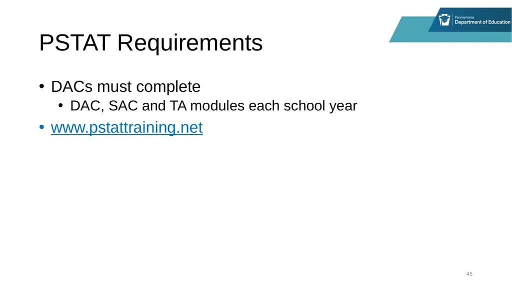 District Assessment Coordinator Training Online - slide 45 of 63