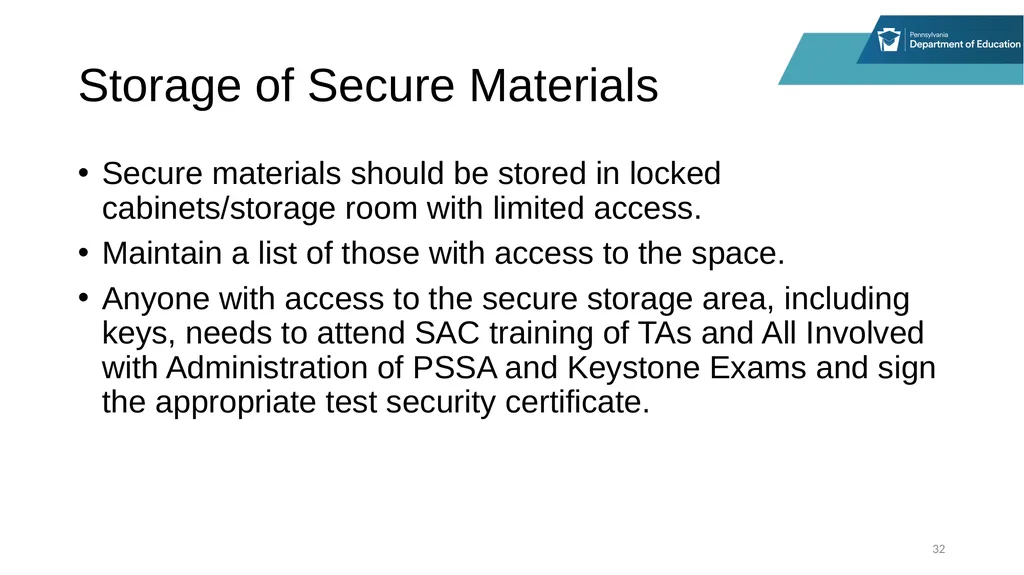 District Assessment Coordinator Training Online - slide 32 of 63