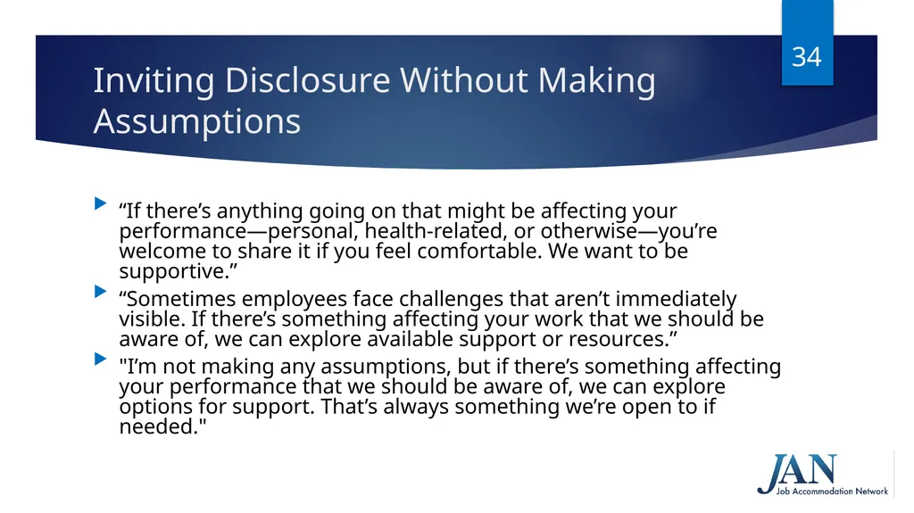 Navigating Performance Discussions and the - slide 34 of 38