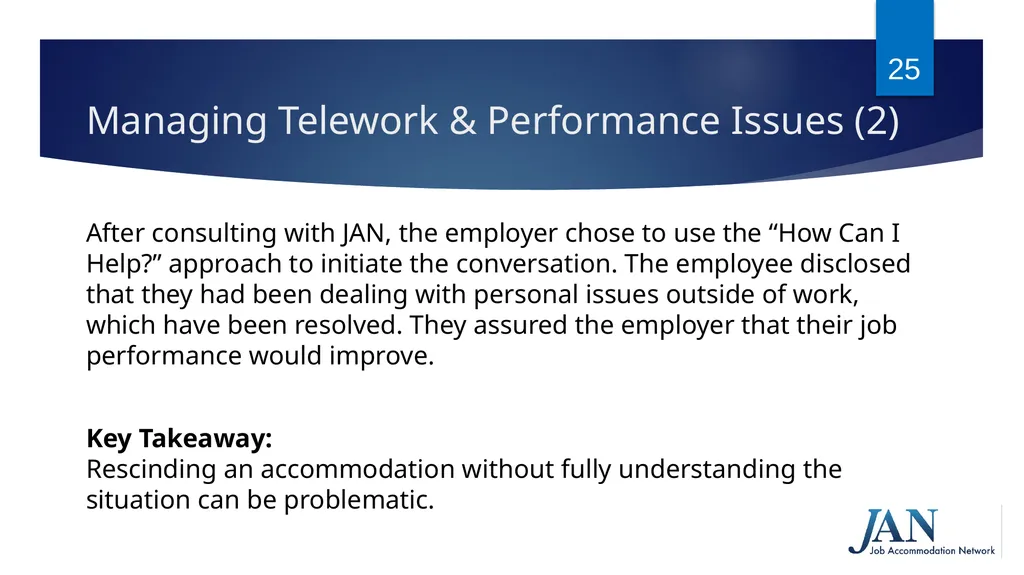 Navigating Performance Discussions and the - slide 25 of 38