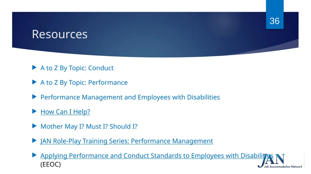 Navigating Performance Discussions and the - slide 36 of 38
