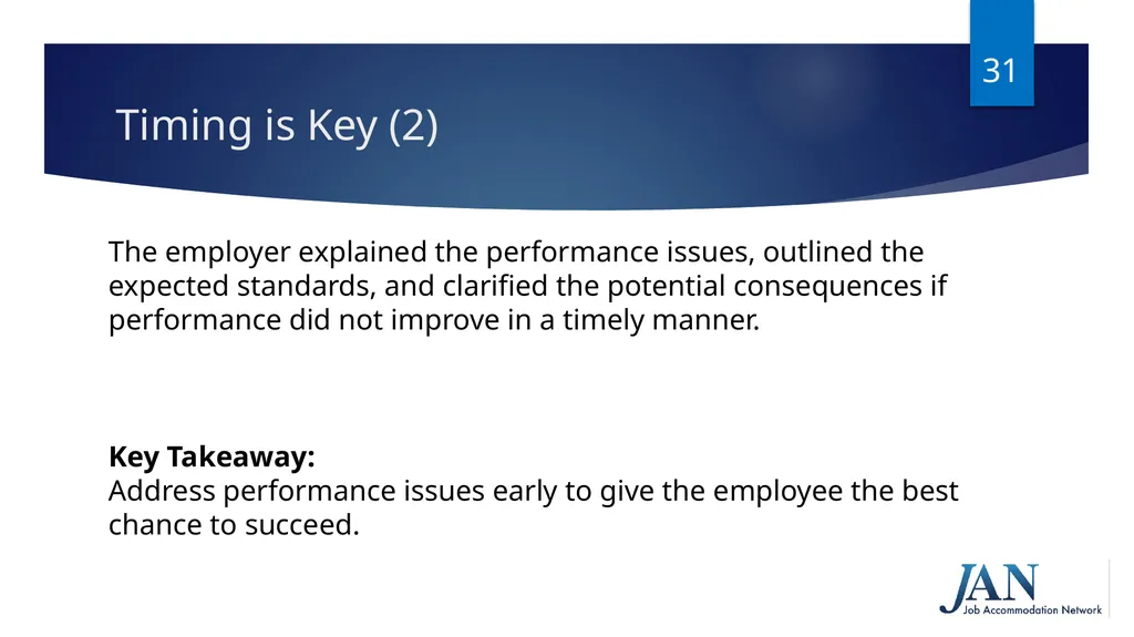 Navigating Performance Discussions and the - slide 31 of 38