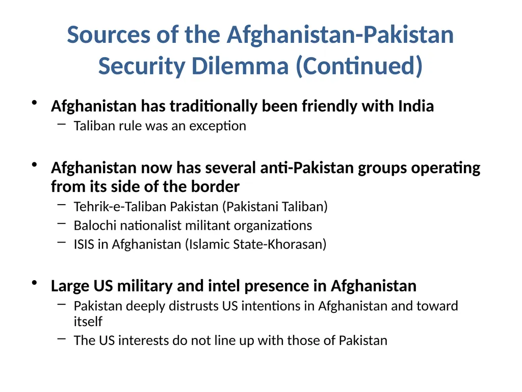 Afghanistan-Pakistan Relations: Sources and - slide 5 of 11