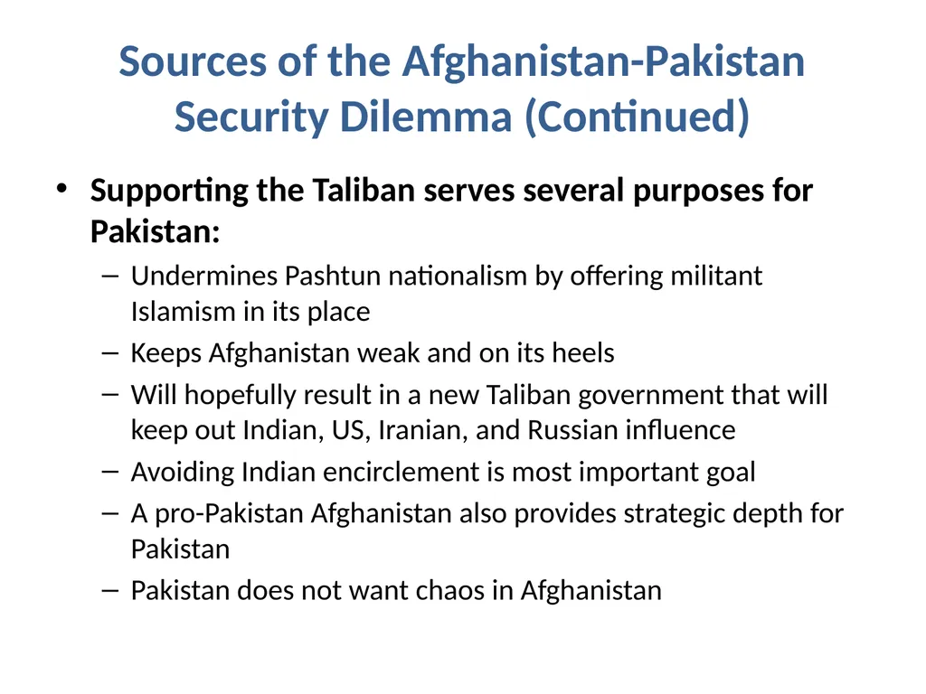 Afghanistan-Pakistan Relations: Sources and - slide 8 of 11