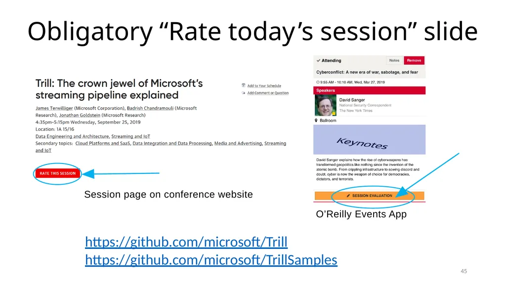 Trill The unfortunately obligatory slides about - slide 45 of 45