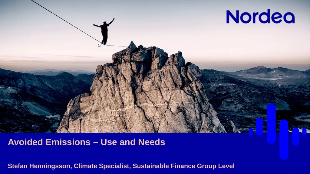 1 • Avoided Emissions – Use and Needs Stefan - slide 1 of 13