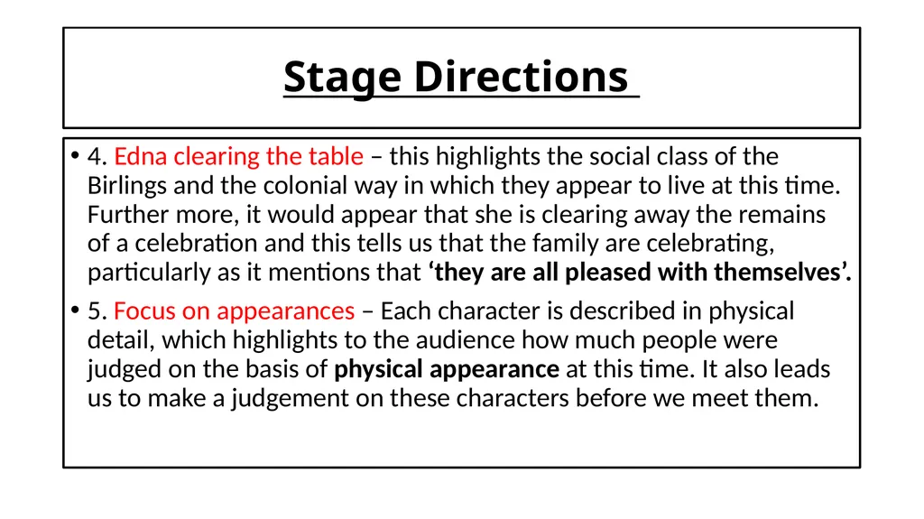 An Inspector Calls Key Content List: Context Stage - slide 9 of 41