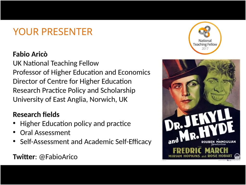 Fabio R. Aricò University of East Anglia Paola - slide 2 of 34