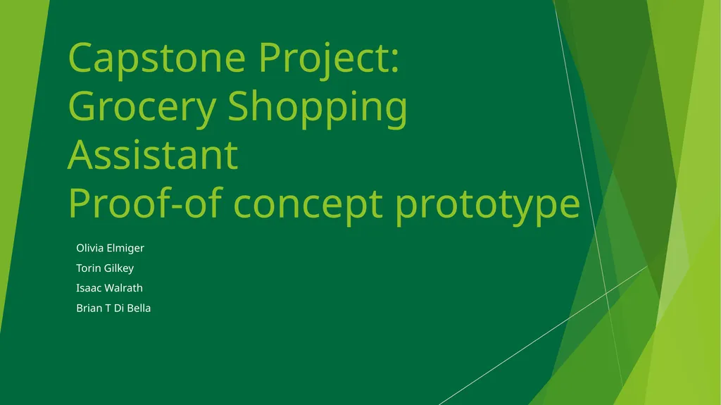 Capstone Project: Grocery Shopping Assistant - slide 1 of 15