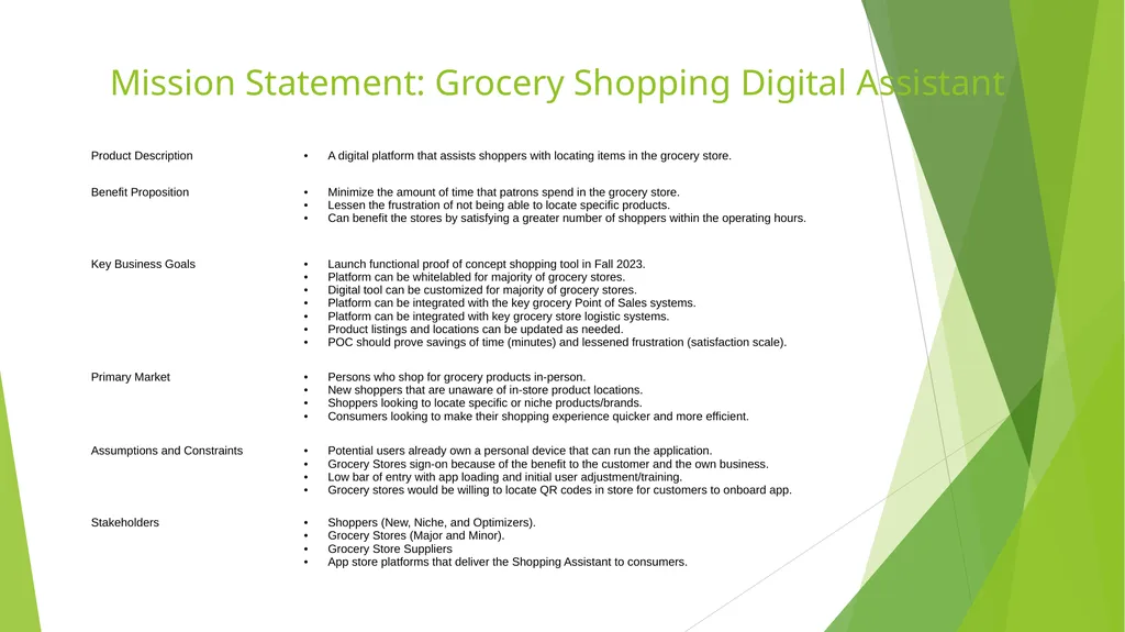 Capstone Project: Grocery Shopping Assistant - slide 4 of 15