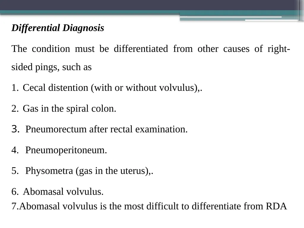 Abomasal Displacement and Volvulus By Dr. Hussein - slide 12 of 16