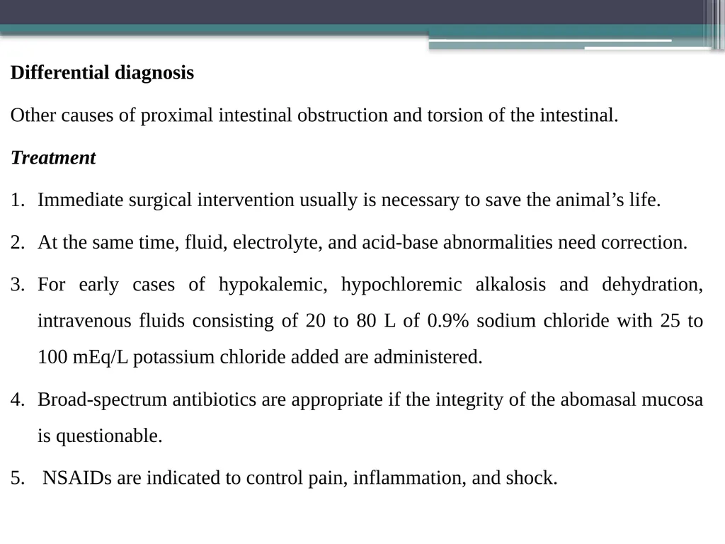 Abomasal Displacement and Volvulus By Dr. Hussein - slide 16 of 16
