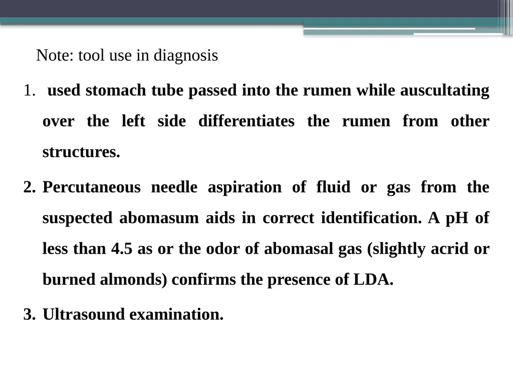 Abomasal Displacement and Volvulus By Dr. Hussein - slide 8 of 16