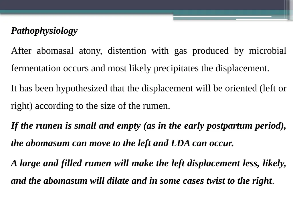 Abomasal Displacement and Volvulus By Dr. Hussein - slide 4 of 16