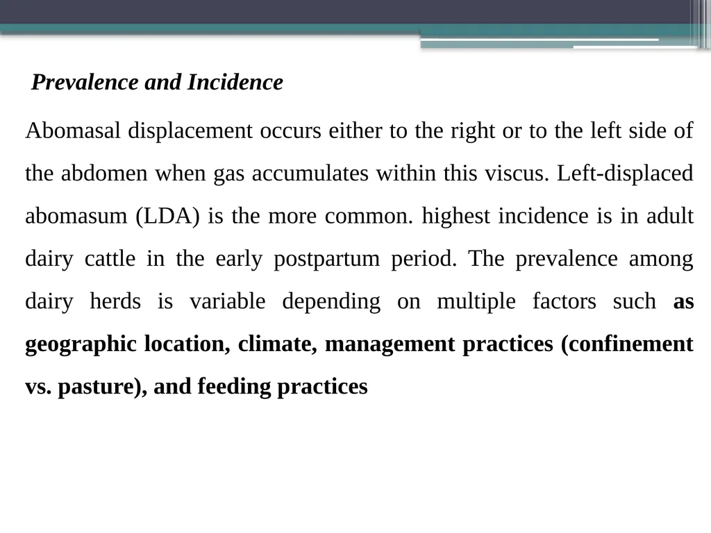 Abomasal Displacement and Volvulus By Dr. Hussein - slide 3 of 16