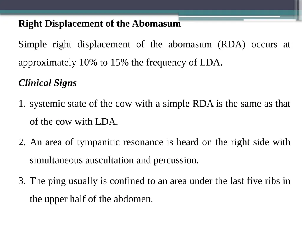 Abomasal Displacement and Volvulus By Dr. Hussein - slide 11 of 16