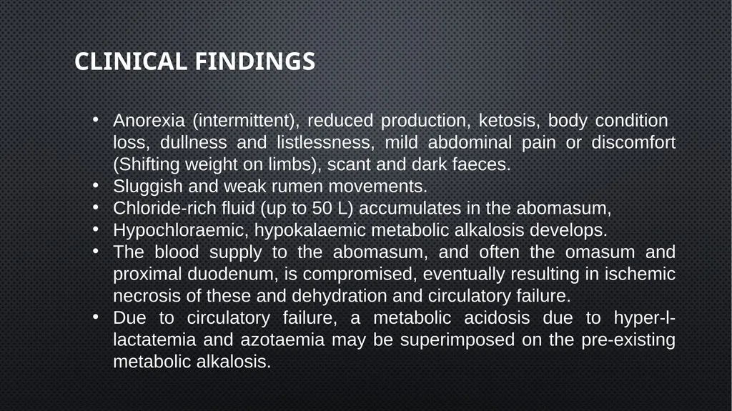 Ruminant Stomach –Abomasal displacement Gulshan - slide 7 of 16