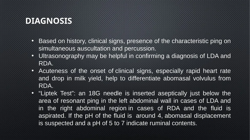 Ruminant Stomach –Abomasal displacement Gulshan - slide 9 of 16