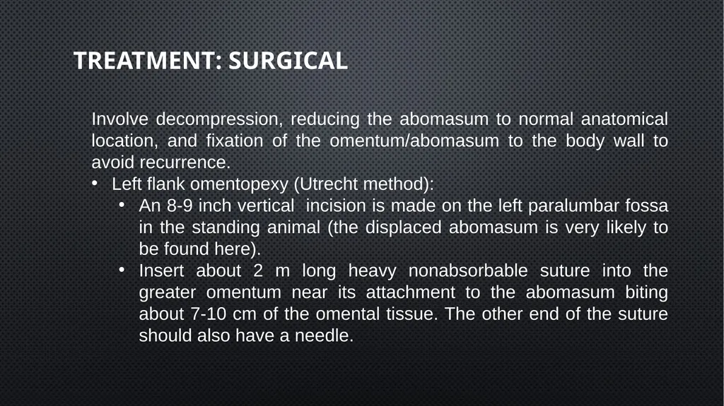 Ruminant Stomach –Abomasal displacement Gulshan - slide 12 of 16