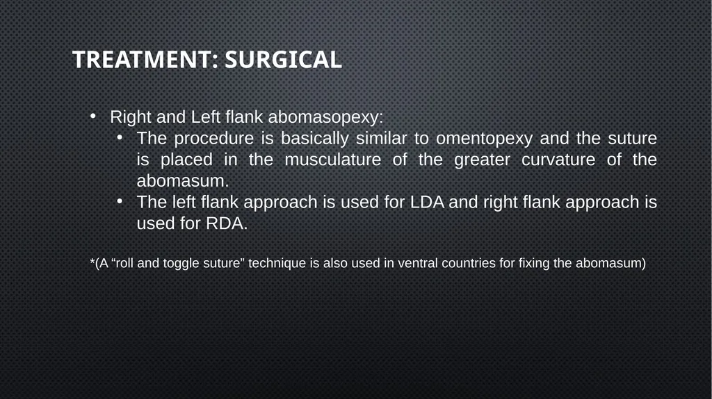 Ruminant Stomach –Abomasal displacement Gulshan - slide 15 of 16