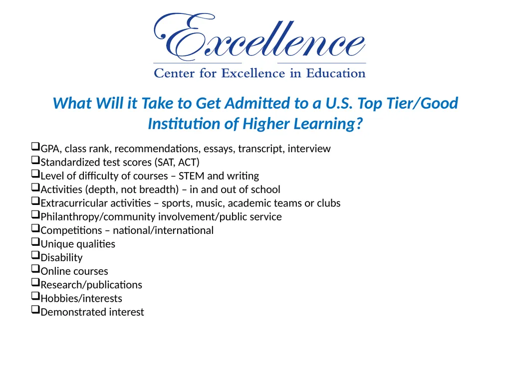 Understanding the College Application Process - slide 4 of 35