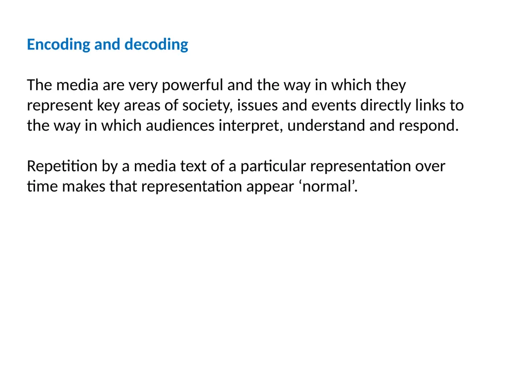 REPRESENTATION What do we mean by REPRESENTATION? - slide 4 of 11
