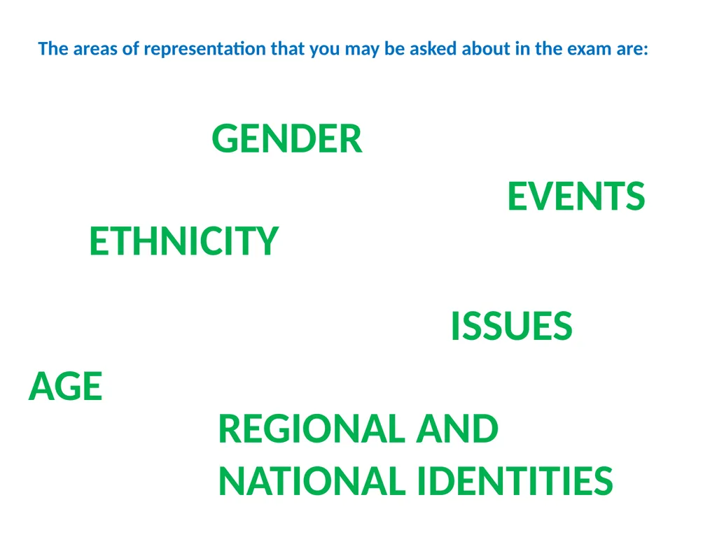 REPRESENTATION What do we mean by REPRESENTATION? - slide 10 of 11