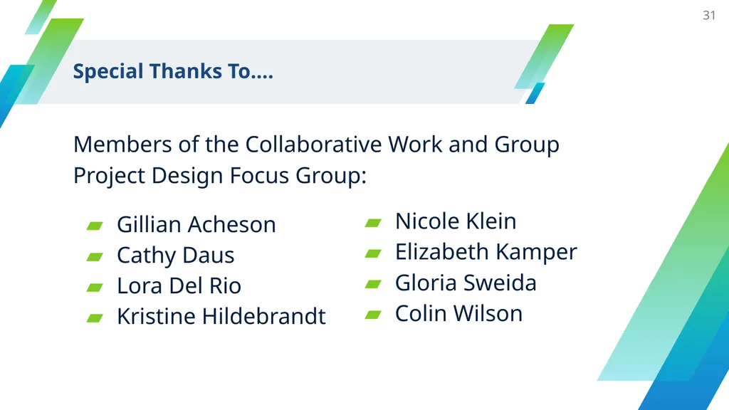 Collaborative Work and Group Project Design - slide 31 of 35